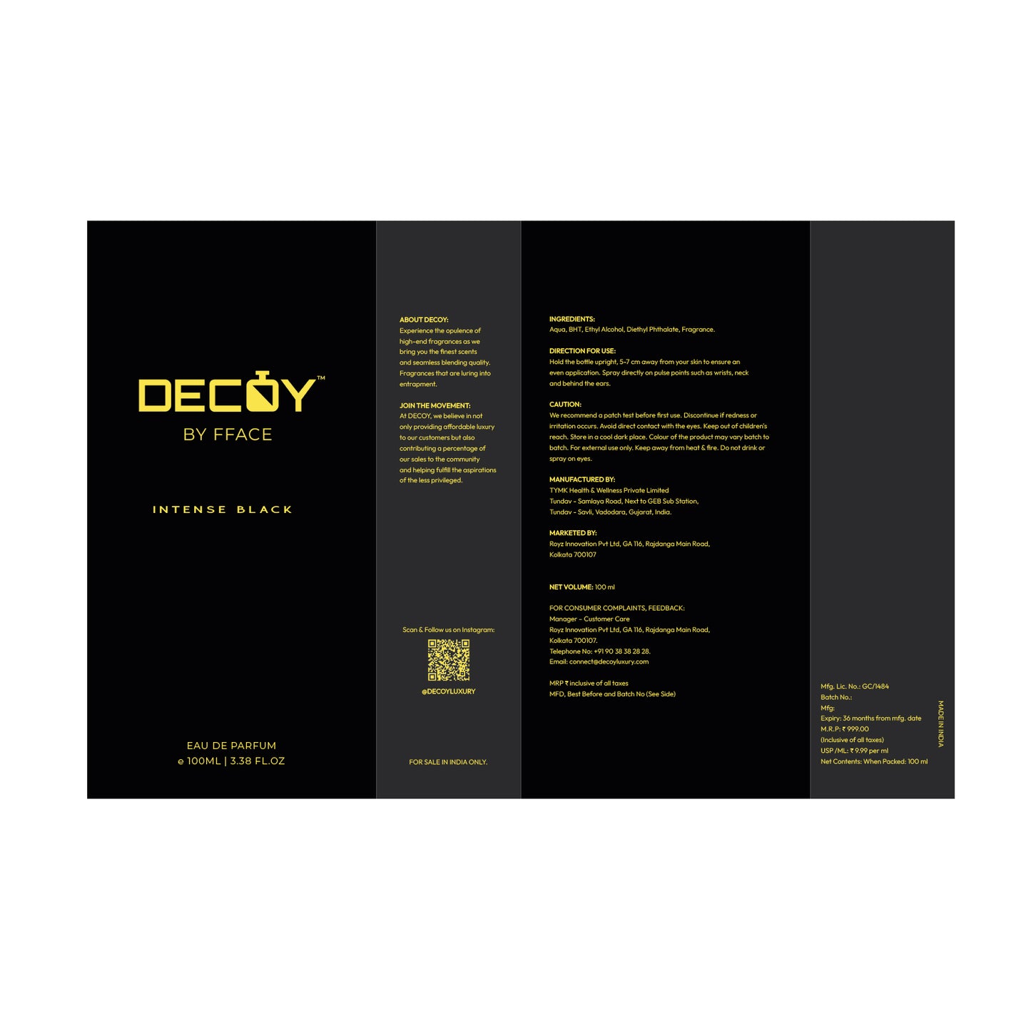 Intense Black EDP (100ml)