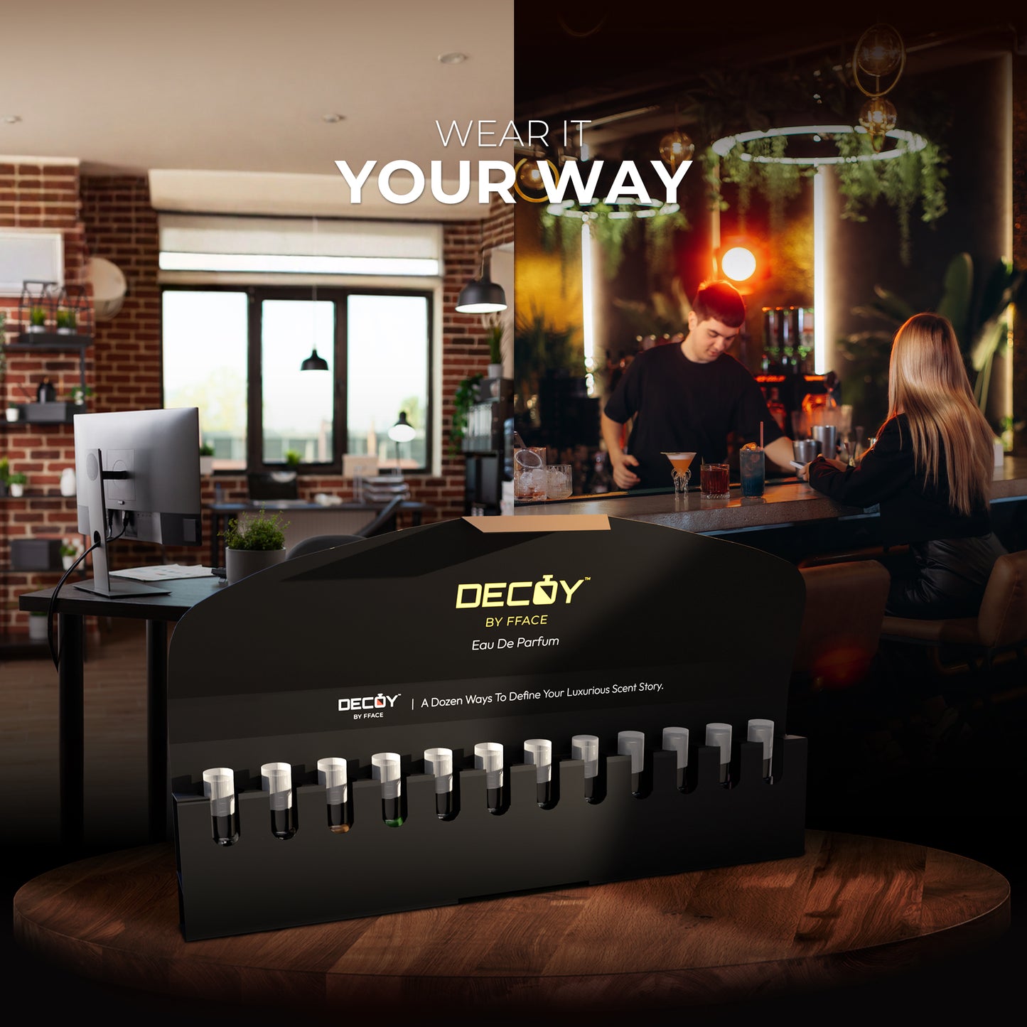 Decoy Luxury Perfume Gift Set for Men & Women | 12x5ml (60ml) Long Lasting Eau De Parfum | Pocket Perfume Trial Kit | Woody, Oud, Floral Scents | Ideal Gift for Birthday, Anniversary