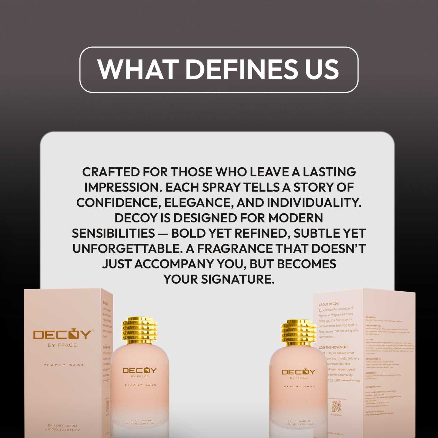 Decoy Luxury Peachy Sass True EDP Perfume for Women (100 ML) | 15% Oil Concentration