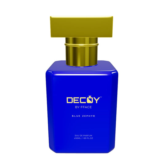 Decoy by FFACE Blue Zephyr Luxury Perfume for Men (50ml) โ Fresh Aquatic Eau De Parfum with Grapefruit & Patchouli โ Long Lasting Office Wear Fragrance โ Best Birthday Gift for Husband