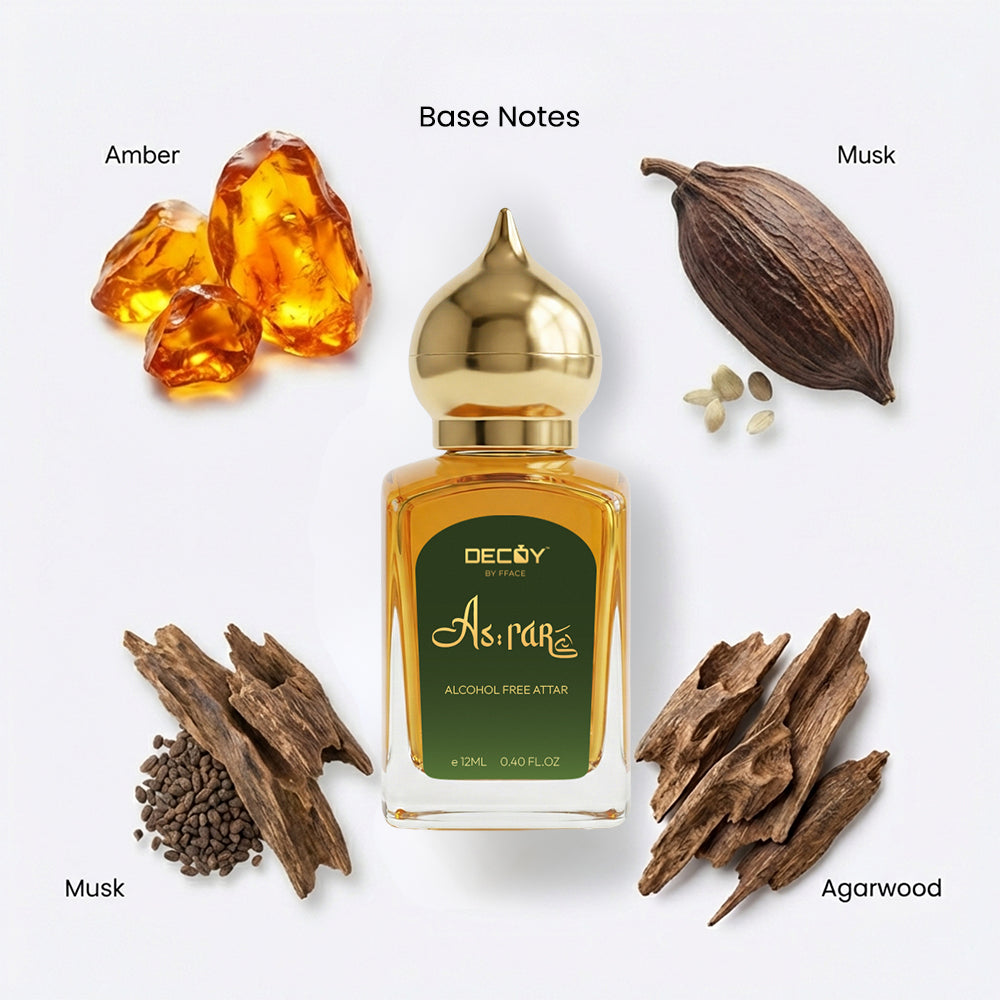 Decoy Asrar Attar Oil | Unisex Perfume (12ml) | Alcohol-Free Long-Lasting Fragrance