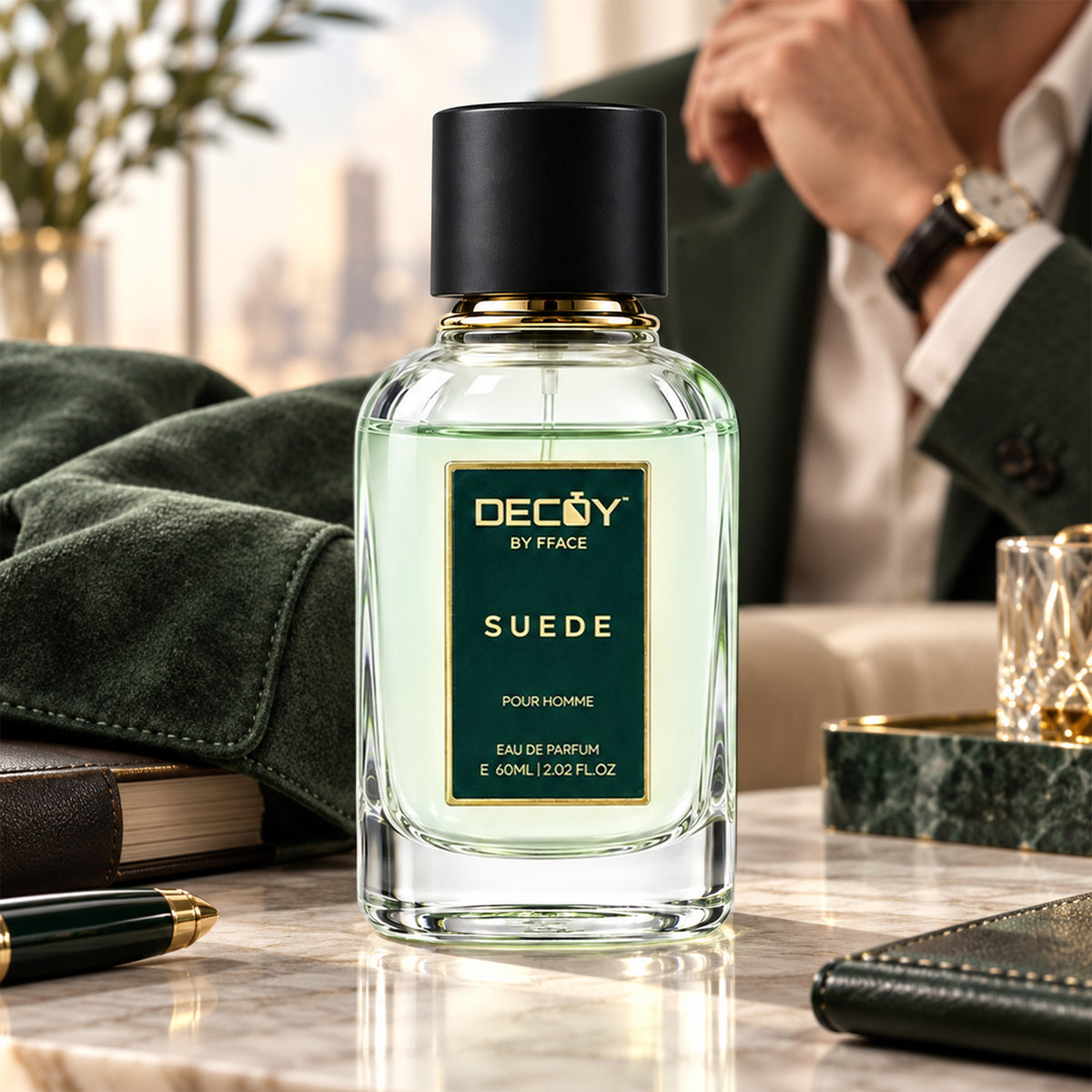 Decoy Suede Eau de Parfum for Men, 60 ml