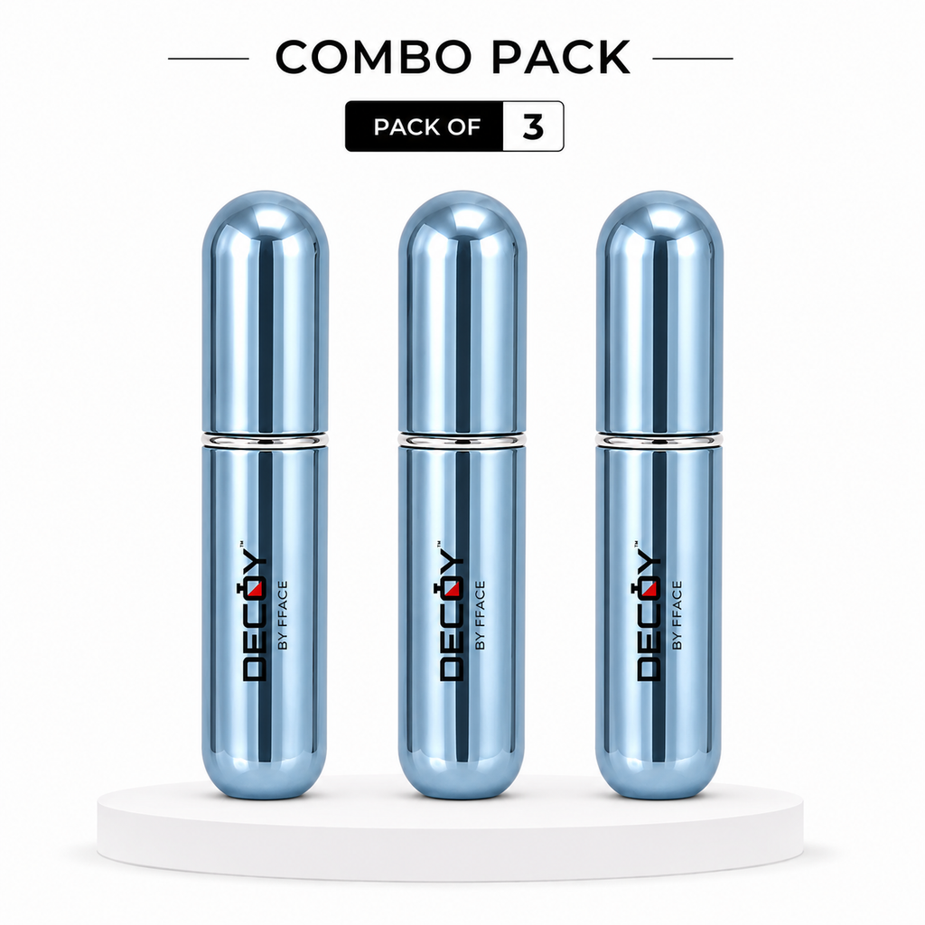 Decoy Luxury 5ml Aluminium Refillable Perfume Atomizer | Portable Travel Perfume Spray Bottle
