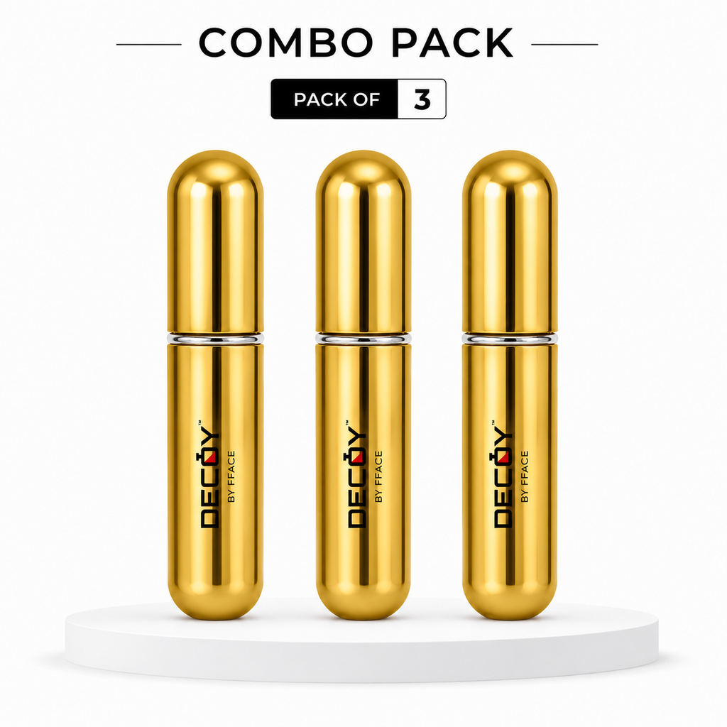 Decoy Luxury 5ml Aluminium Refillable Perfume Atomizer | Portable Travel Perfume Spray Bottle