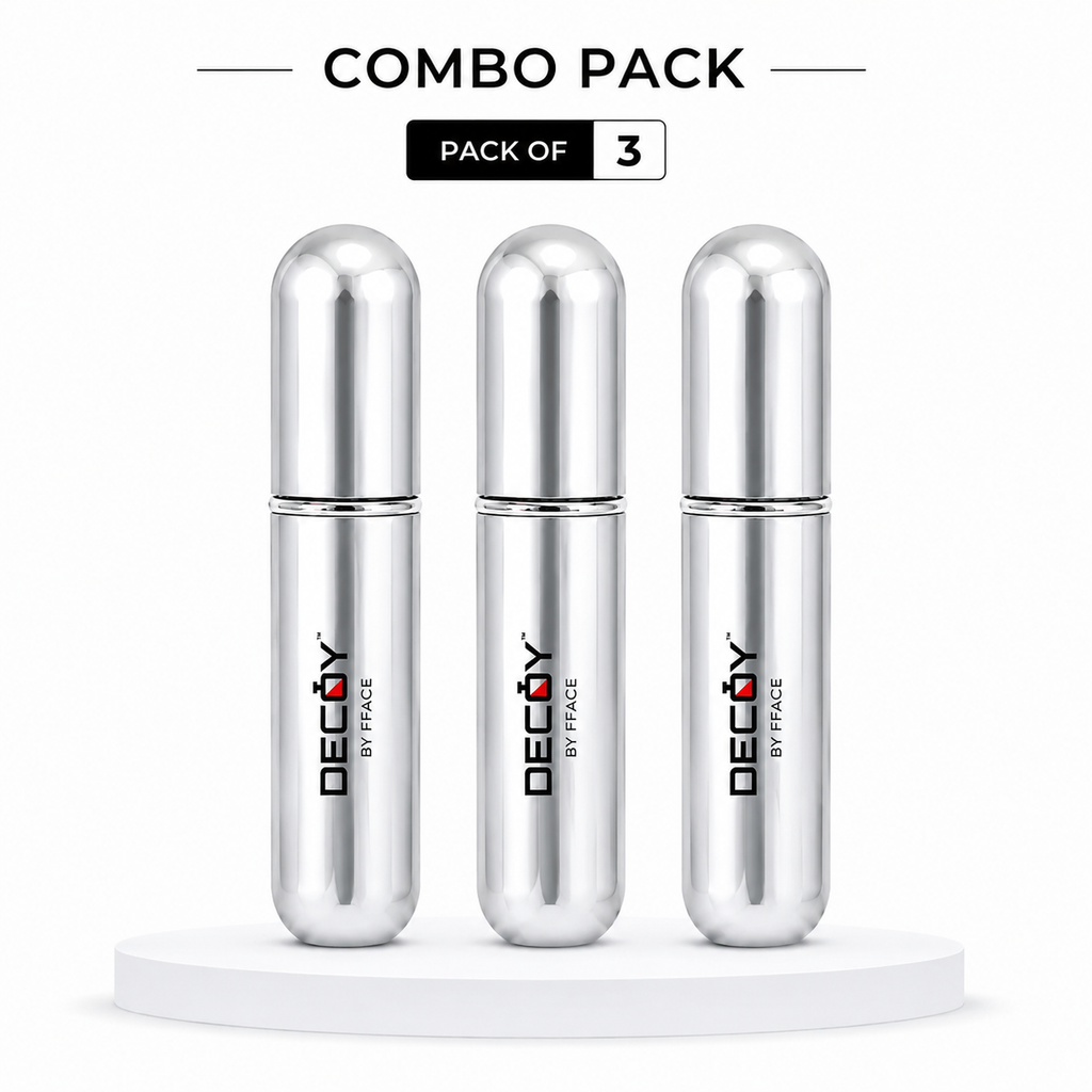 Decoy Luxury 5ml Aluminium Refillable Perfume Atomizer | Portable Travel Perfume Spray Bottle