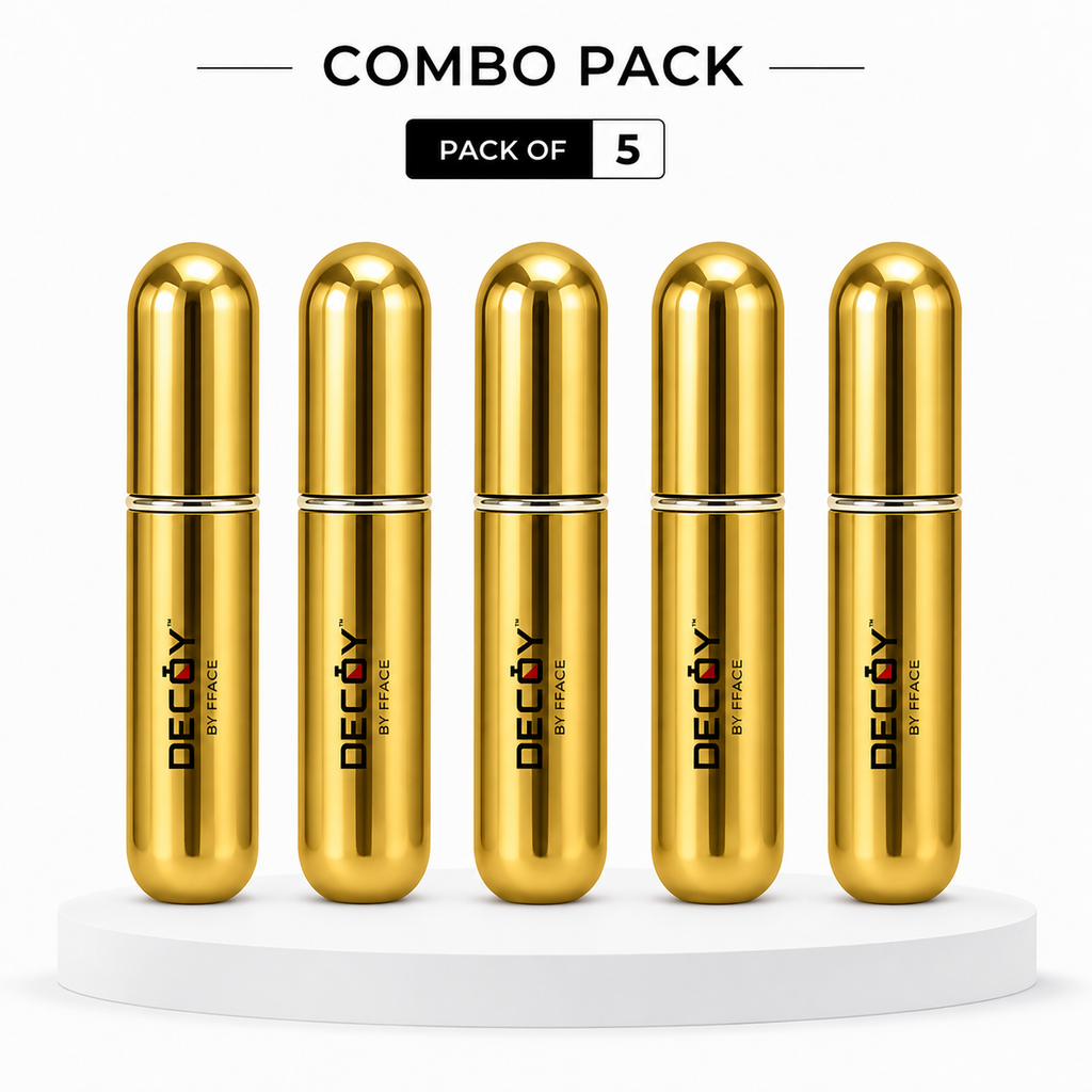 Decoy Luxury 5ml Aluminium Refillable Perfume Atomizer | Portable Travel Perfume Spray Bottle