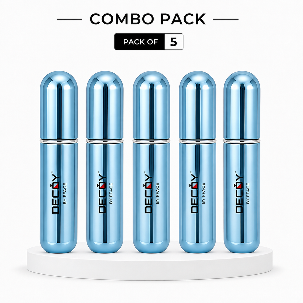 Decoy Luxury 5ml Aluminium Refillable Perfume Atomizer | Portable Travel Perfume Spray Bottle