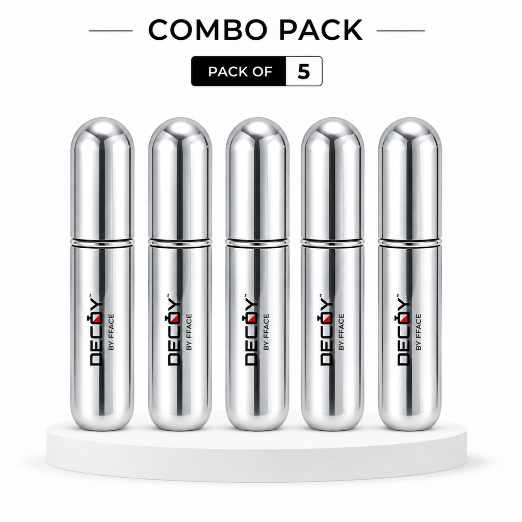 Decoy Luxury 5ml Aluminium Refillable Perfume Atomizer | Portable Travel Perfume Spray Bottle