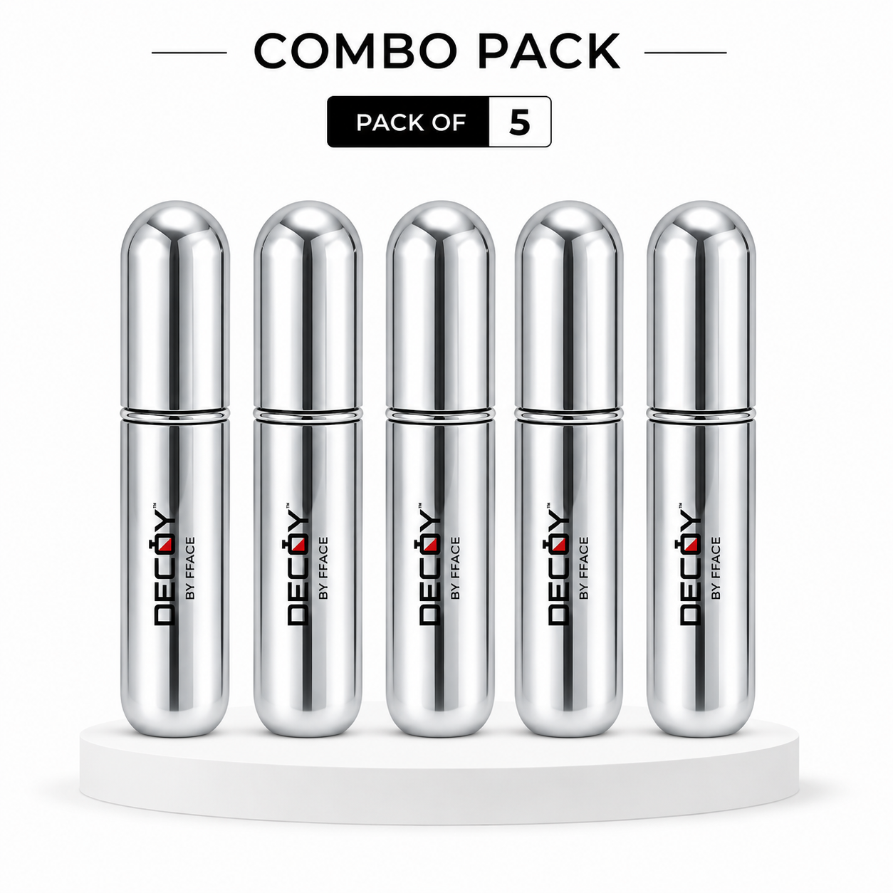 Decoy Luxury 5ml Aluminium Refillable Perfume Atomizer | Portable Travel Perfume Spray Bottle