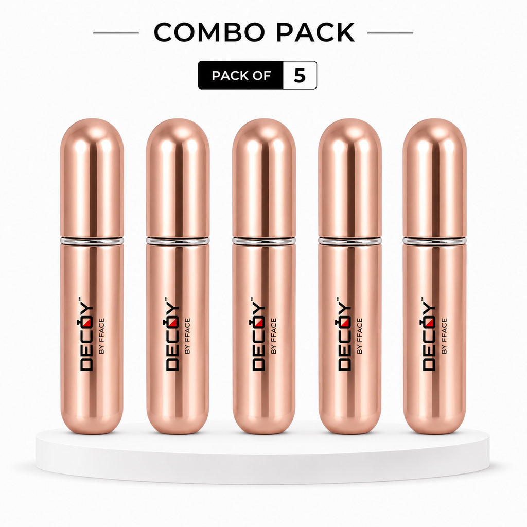Decoy Luxury 5ml Aluminium Refillable Perfume Atomizer | Portable Travel Perfume Spray Bottle