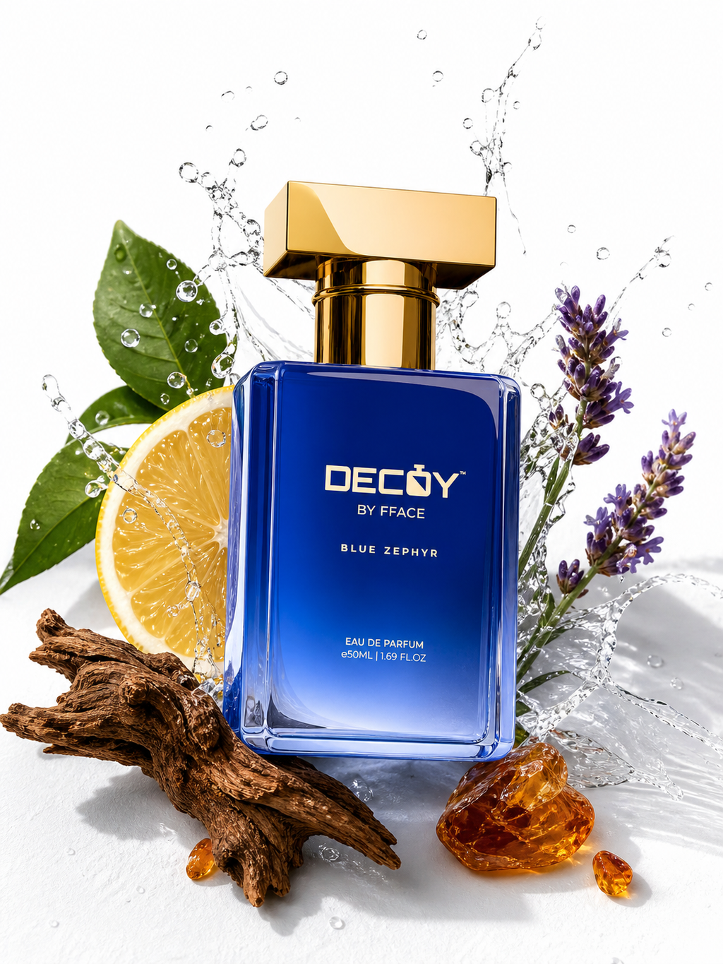Blue Zephyr True EDP Perfume for Men 50ml | 15% Oil Concentration | Fresh Aquatic Spicy | Decoy Luxury
