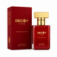 Decoy by Fface Passionate Red perfume bottle and packaging on a white background