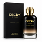 Decoy by Fface Intense Black perfume bottle and packaging on a white background