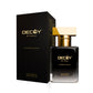 Decoy Intense Black 50ml travel perfume bottle and box black packaging spicy woody scent