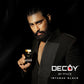 Decoy Intense Black 50ml travel size perfume model shot man in suit holding luxury fragrance