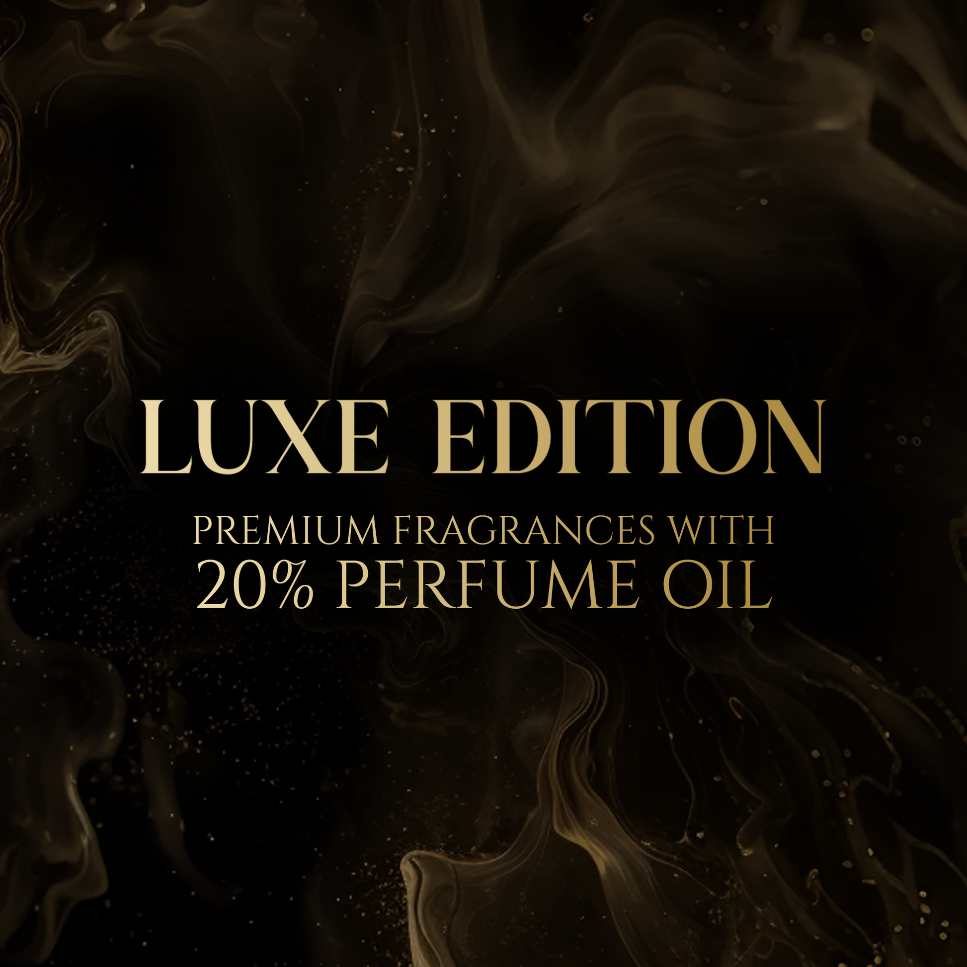 Decoy Luxe Edition premium fragrances with 20 percent perfume oil text graphic