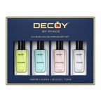Decoy by Fface perfume gift set with four 20ml bottles in a box.