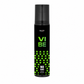 Deodorant spray bottle with black and green design on a white background