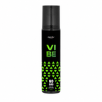 Deodorant spray bottle with black and green design on a white background