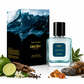 Delmar Decoy perfume bottle with packaging and natural elements on a white background