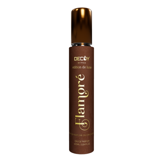 Decoy by FFACE Flamore - Luxe Edition | 25ML Unisex Eau De Parfum with Tobacco, Amber, Smoky, Fresh Spicy & Honey Notes | Imported, Long-Lasting Perfume | Ideal Gift for Men & Women