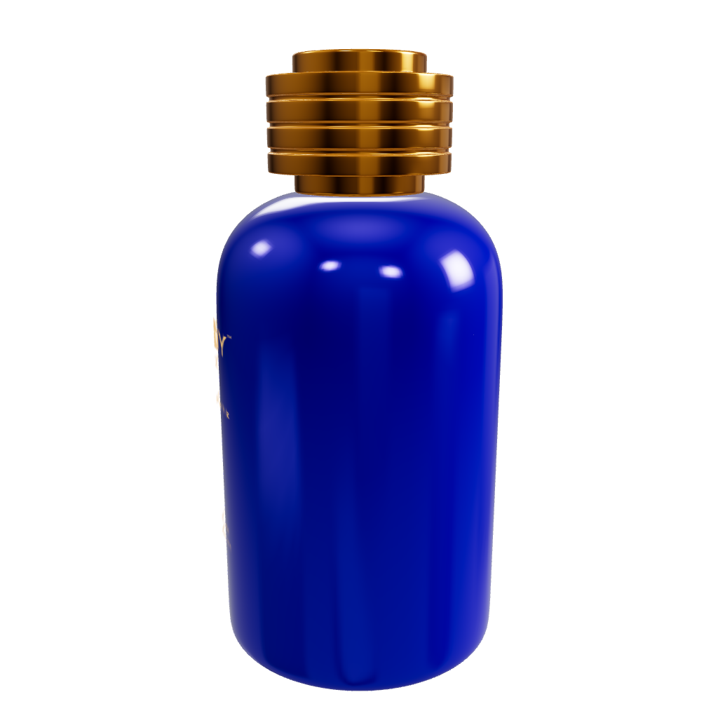 3D mock up of decoy luxury blue zephyr perfume men 50ml bottle front